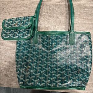 Goyard mini Anjou Green Tote Bag